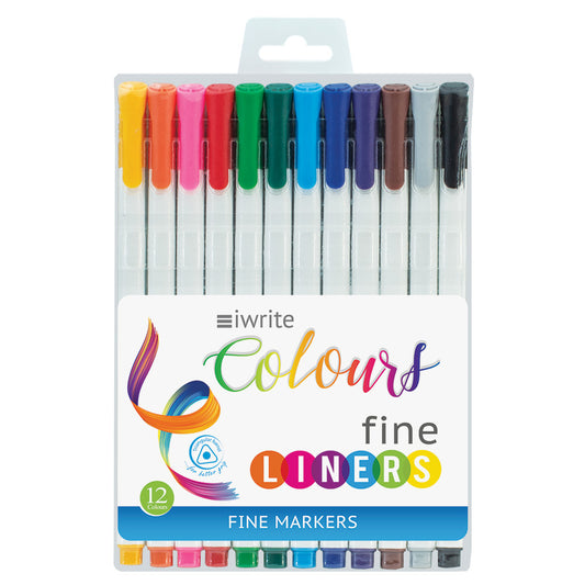 Fineliners - White Barrel - 12's