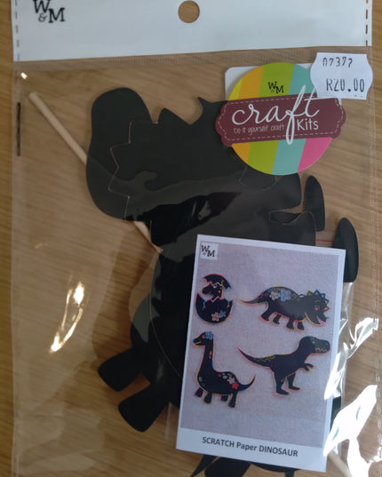 Craft Kit - Scratch Paper - Dinosaur