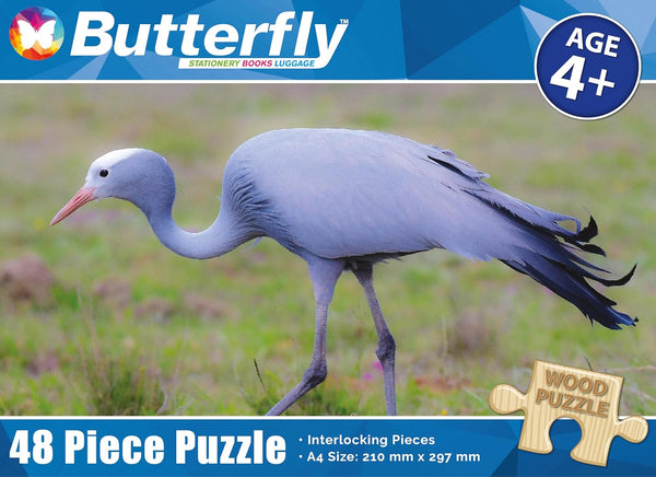 Wooden Puzzle A4 48 Piece - Blue Crane