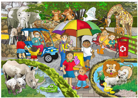 Puzzle - Zoo 12 pcs