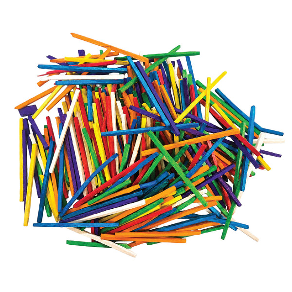 Wooden Sticks Assorted Colours 250 Piece