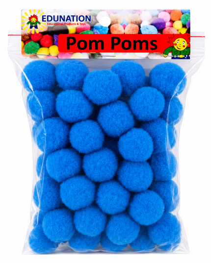 Pom Poms 30mm 50's Blue