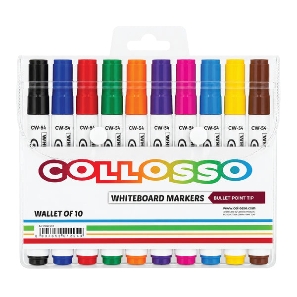 Whiteboard Markers Wallet of 10 - Collosso