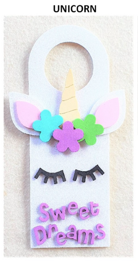 Craft Kit Foam Doorhanger Unicorn