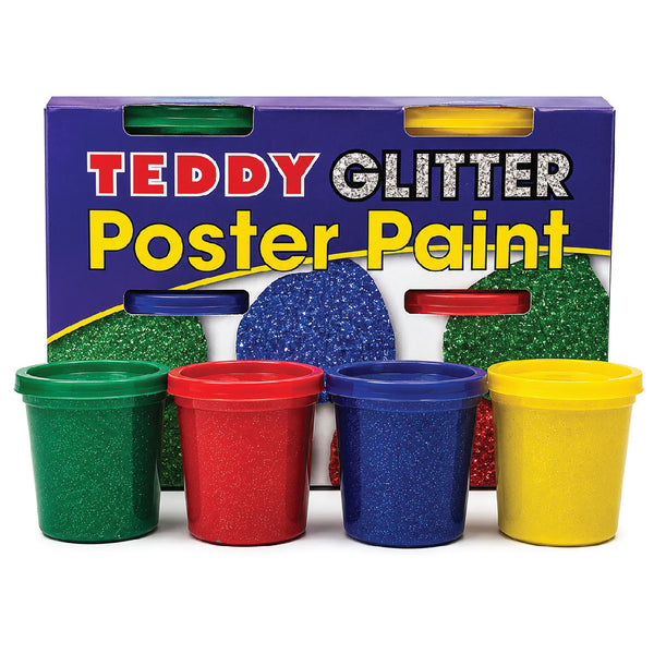 Paint Poster Glitter Kit 4 x 100ml - Teddy