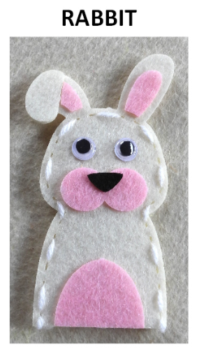 Craft Kit Felt Finger Puppet Farm Rabbit
