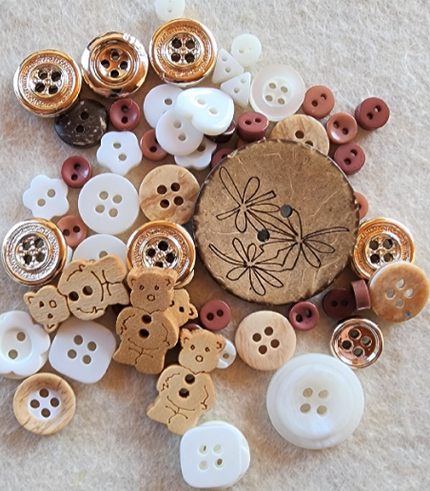 Buttons BROWN MIX 12g