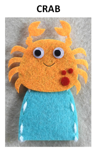 Craft Kit Felt Finger Puppet Sea Crab