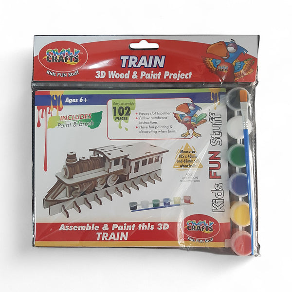 3D Wood & Paint Set - Train