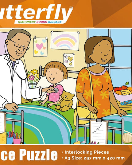 Wooden Puzzle A4 100 Piece - At the Hospital