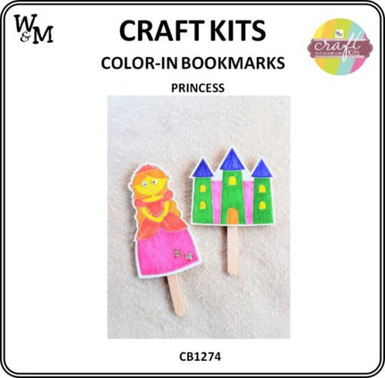 Craft Kit Color-in Bookmarks Princess 2 p/pak