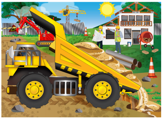 Puzzle - 24 Piece Dump Truck