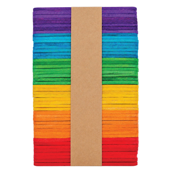 Ice Cream Sticks Assorted Colour 6.5cm x 1cm 50 Piece