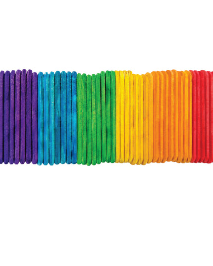 Ice Cream Sticks Assorted Colour 6.5cm x 1cm 50 Piece