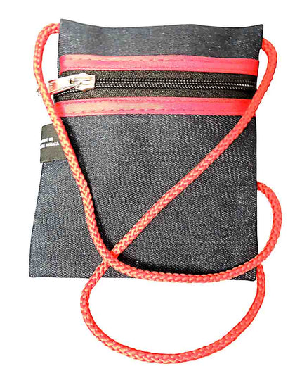 Money Pouch Denim Red