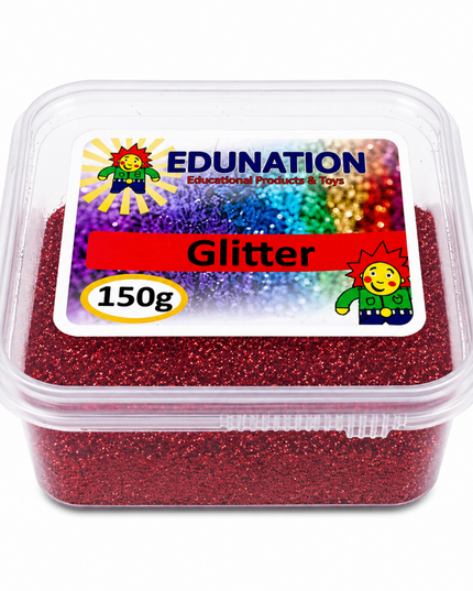 Glitter Tub 150g Red