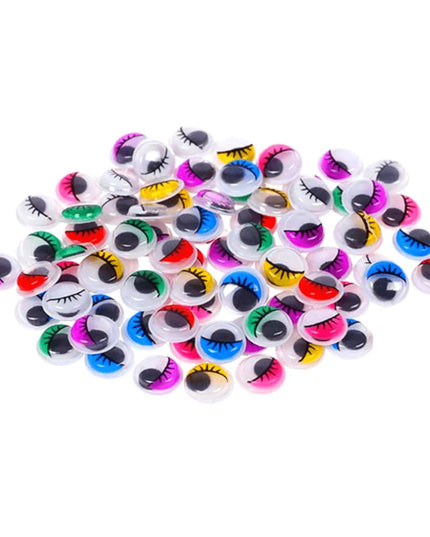 Wiggly Eyes with lashes - 7mm Pack of 20