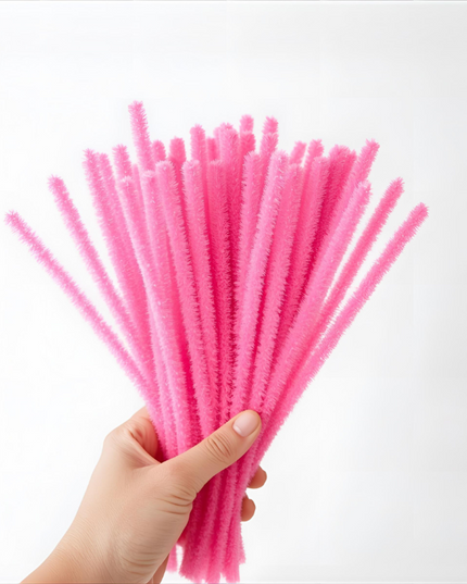 Pipe Cleaners 6mm 20's - Pink