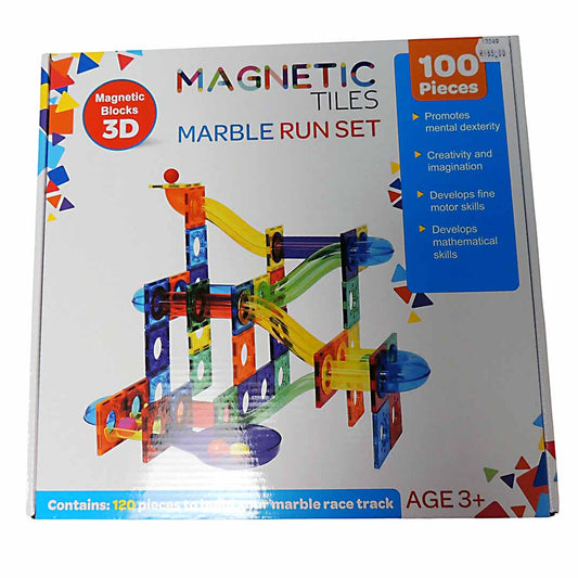 Magnetic Blocks Marble Run Set 100 pieces