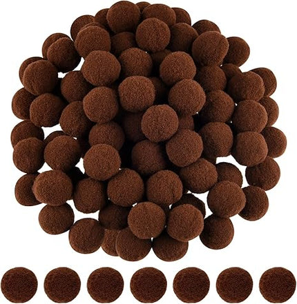 Pom Poms 40mm Brown - 15 pcs
