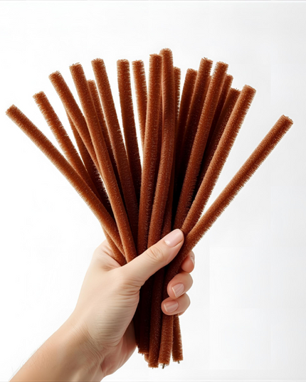 Pipe Cleaners 6mm 20's - Brown