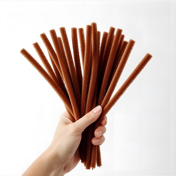 Pipe Cleaners 6mm 20's - Brown
