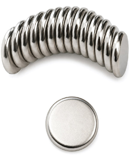 Magnet Round - Single sided - 12mm Nickel - 15 p/p