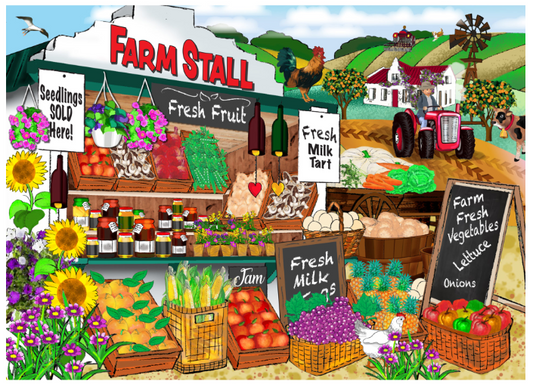 Puzzle - 50 Piece Farm Stall