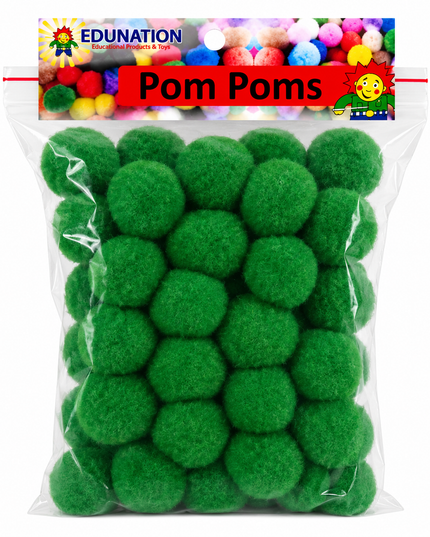 Pom Poms 20mm 50's Green