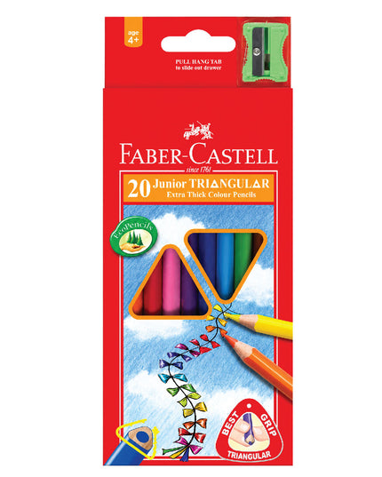 Jumbo Triangular Colour Pencils 20's - Faber Castell