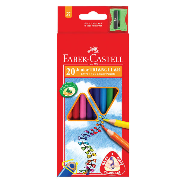 Jumbo Triangular Colour Pencils 20's - Faber Castell