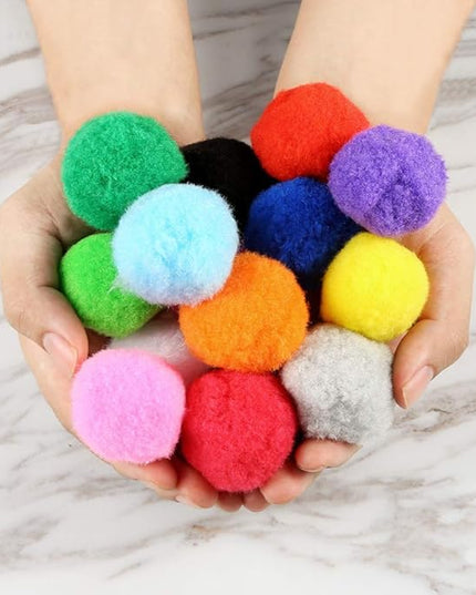Pom Poms 40mm Ass Colours - 15 pcs