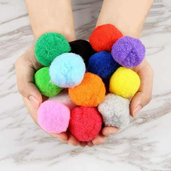 Pom Poms 40mm Ass Colours - 15 pcs