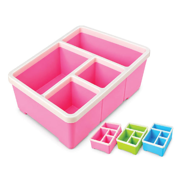 Organiser - 4 Compartment - Pink