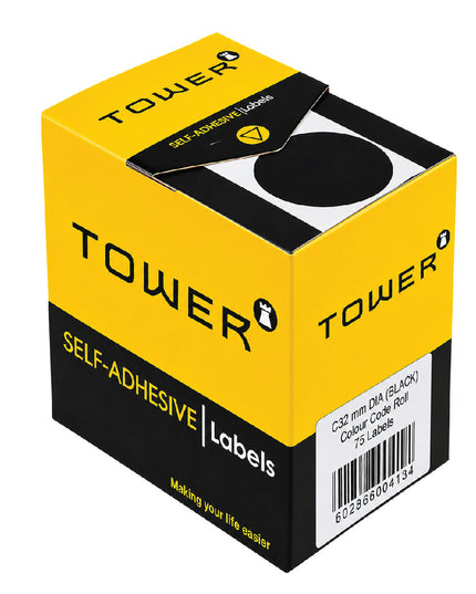 Labels - C32mm - Dot Black - 75's
