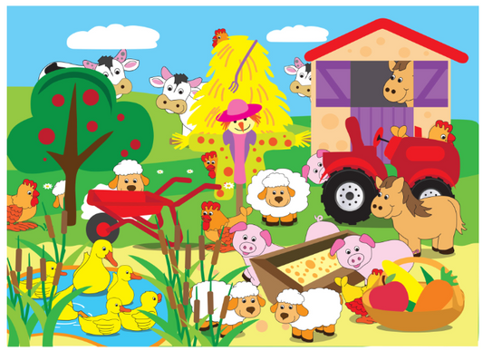 Puzzle - 18 Piece Count Farm Animals