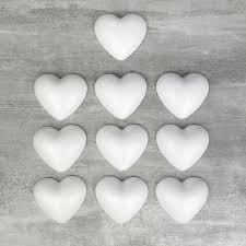 Polystyrene Small Hearts 10 p/pack