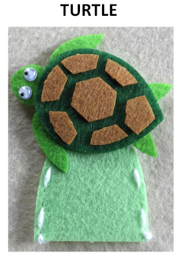 Craft Kit Felt Finger Puppet Sea Turtle