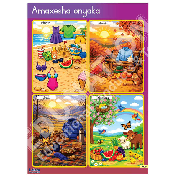 Poster - Lalela Amaxesha Onyaka (Seasons) - Xhosa