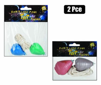Plastic Top and Twine assorted colours in pack