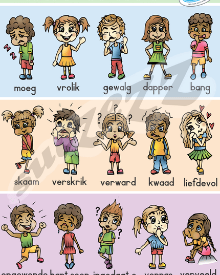 Muurkaart - Emosies & Gevoelens