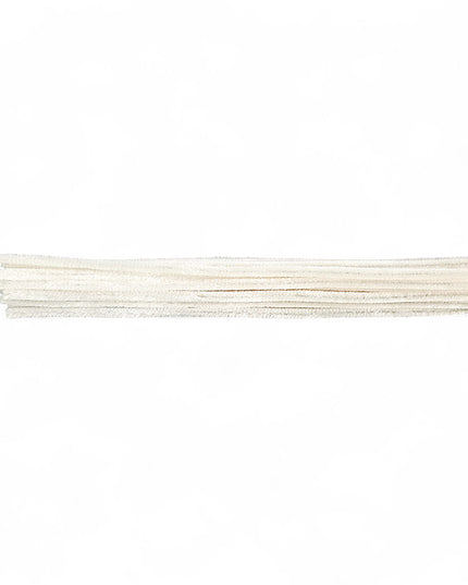 Chenille Sticks CREAM 6mm 20 p/p