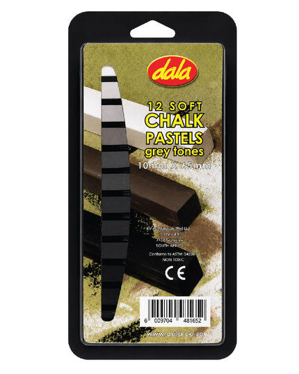 Soft Chalk Pastels Grey Tone 12's - Dala