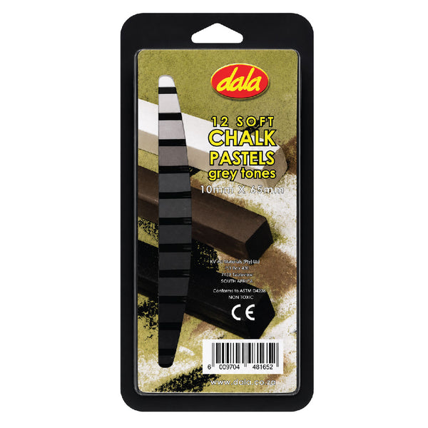 Soft Chalk Pastels Grey Tone 12's - Dala
