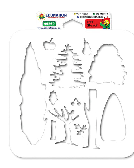 Stencil 16x16cm - 011 Trees