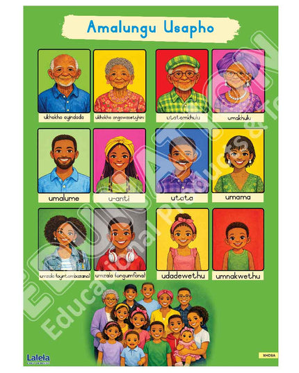 Poster - Lalela Amalungu Usapho (My Family Members) - Xhosa