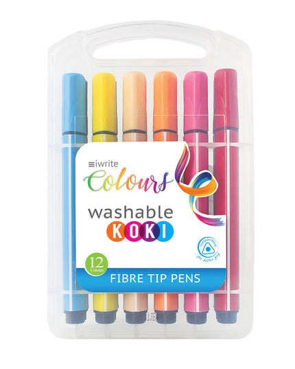 Washable Koki - Crush-Proof Fibre Tip - 12's