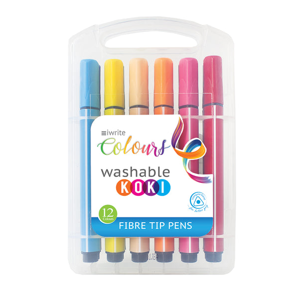 Washable Koki - Crush-Proof Fibre Tip - 12's