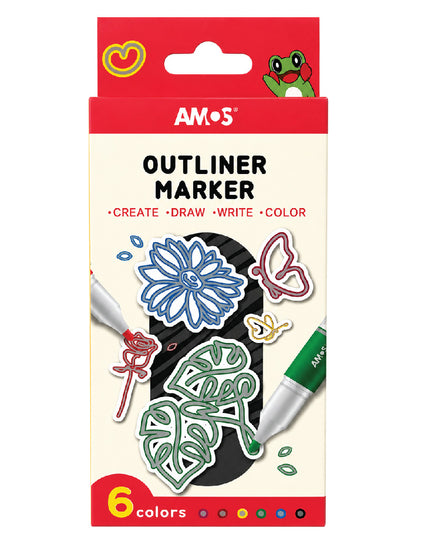 Amos - 6 Colors Outliner Markers 2