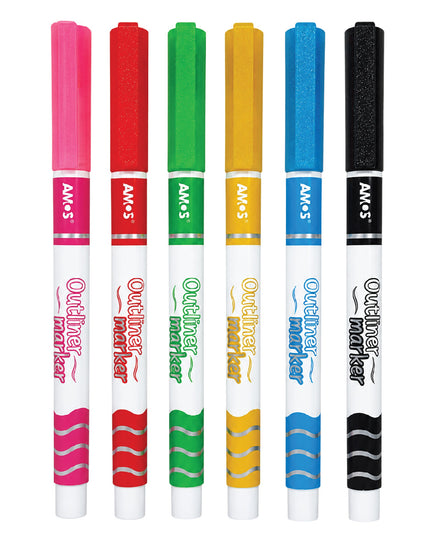 Amos - 6 Colors Outliner Markers 4